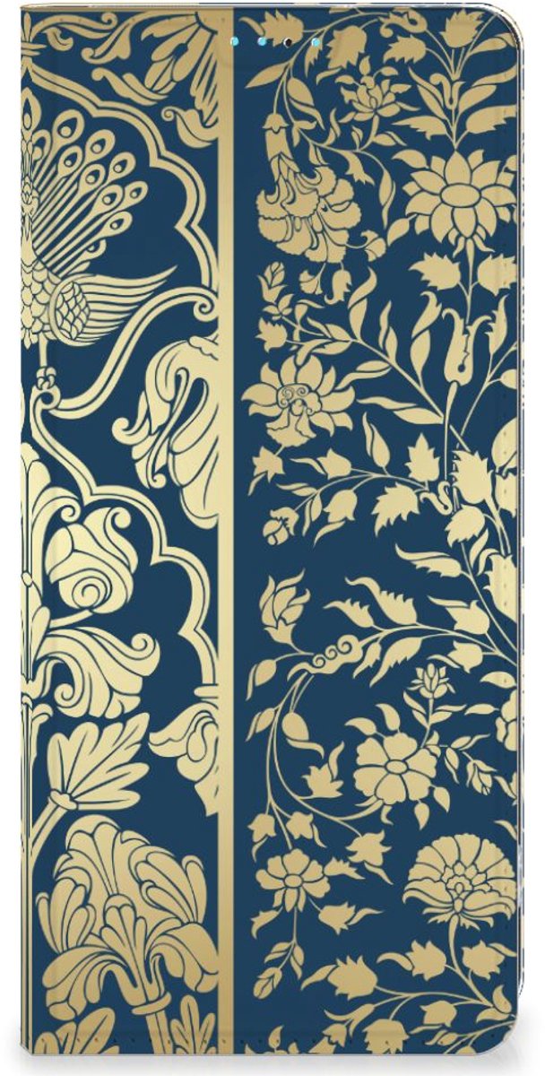 Standcase Hoesje voor OPPO A98 5G Smart Cover Beige Flowers