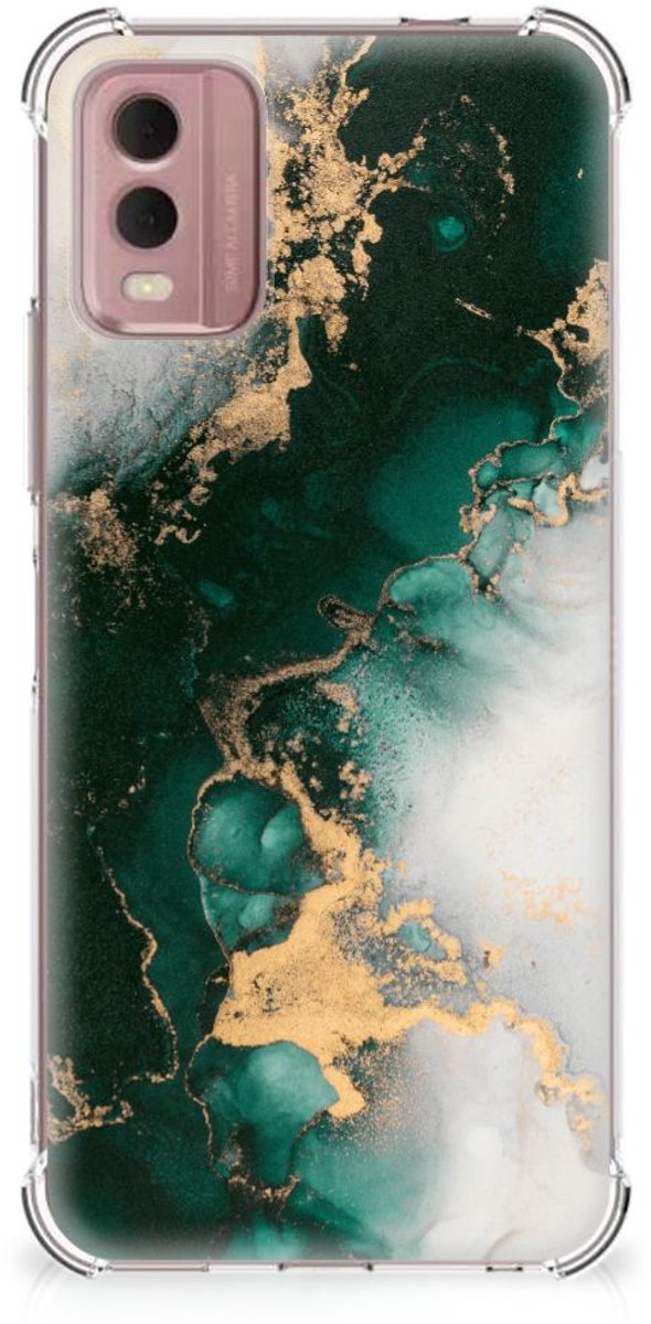 Anti-Shock Hoesje voor Nokia C32 Marmer Groen
