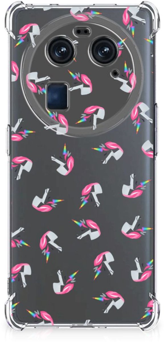 Doorzichtige Silicone Hoesje voor OPPO Find X6 Unicorns