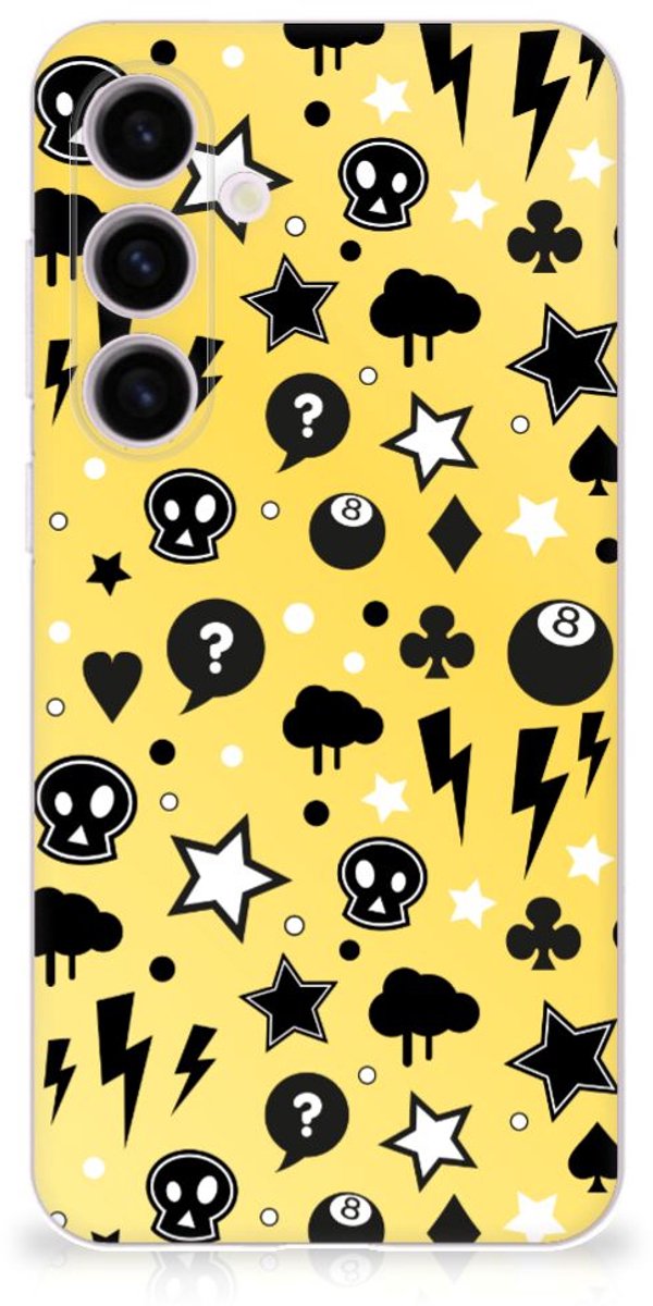 Silicone Back Case Samsung Galaxy S24 Plus Punk Geel