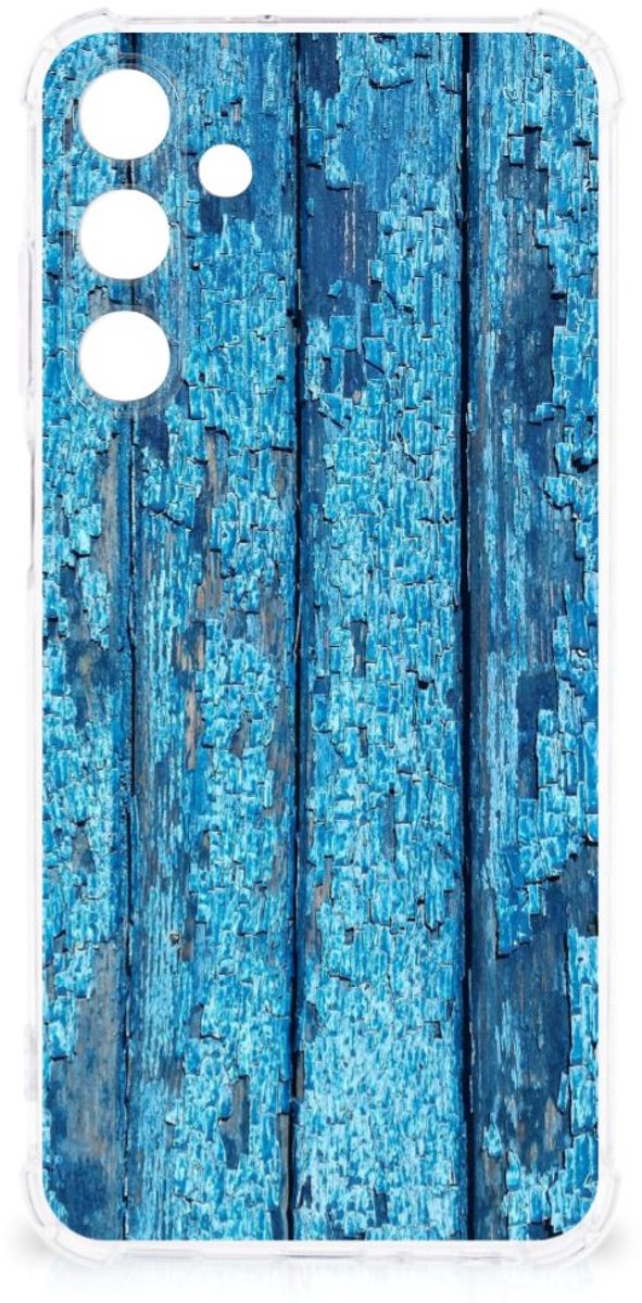 Samsung Galaxy A25 Stevig Telefoonhoesje Wood Blue