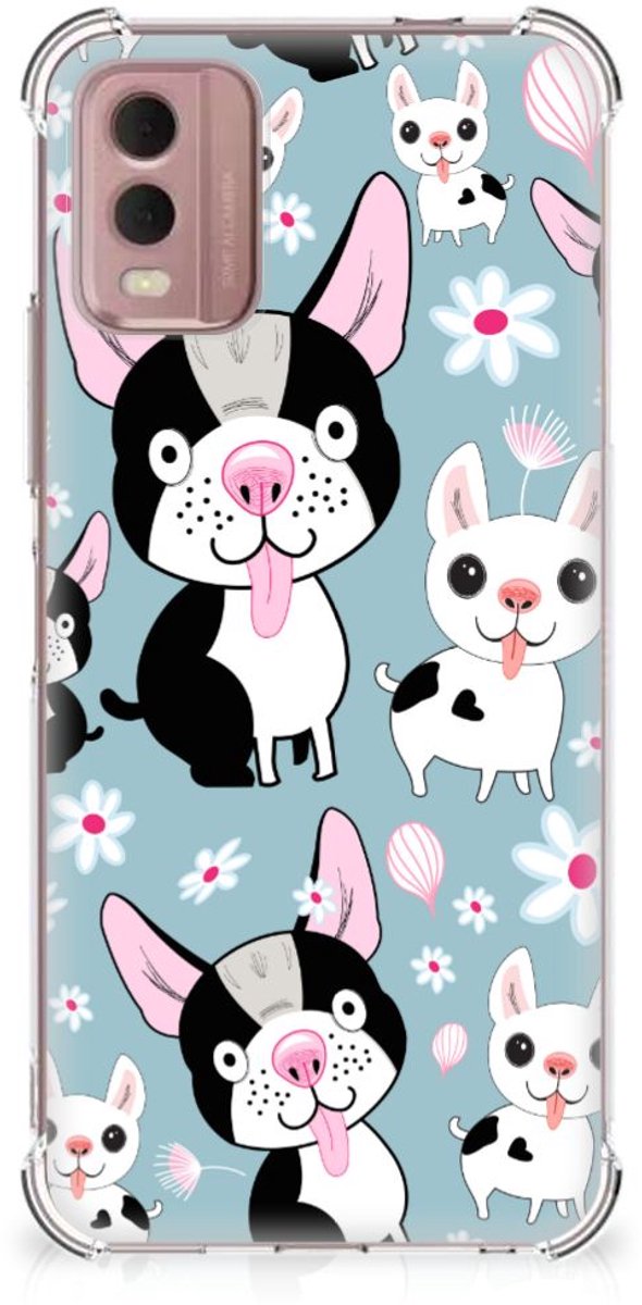TPU Case Anti-Shock voor Nokia C32 Case Anti-shock Hondjes