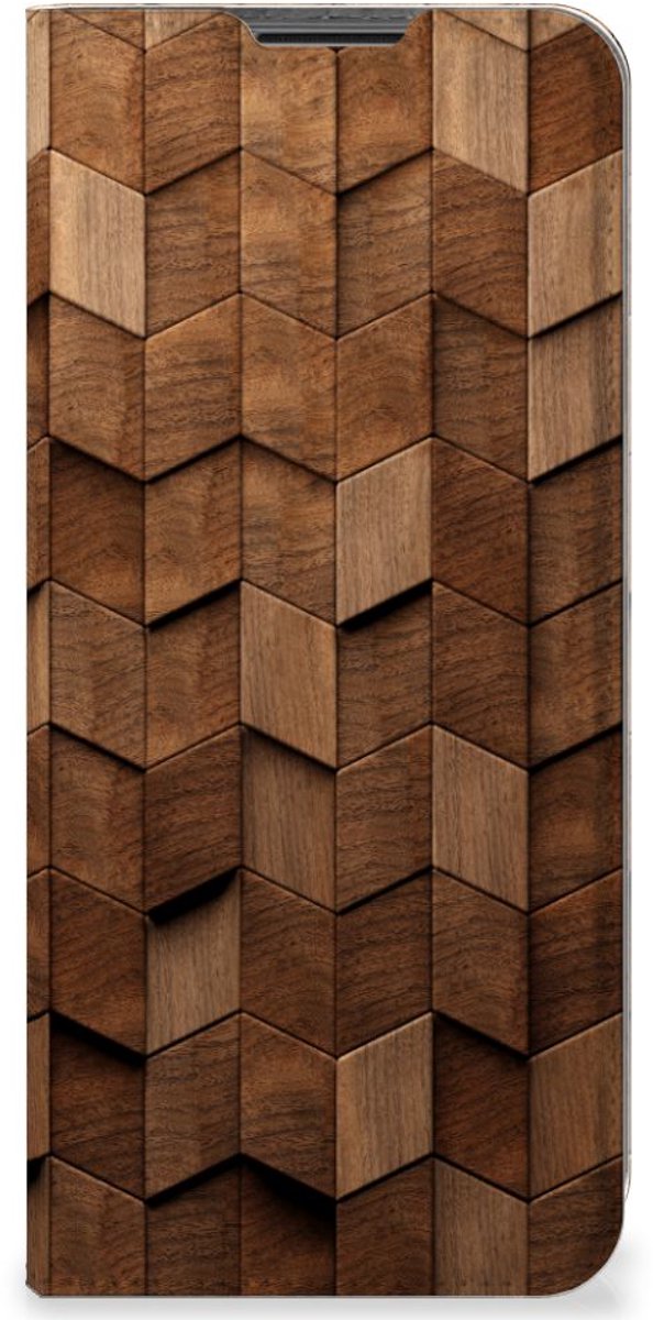 Book Wallet Case voor Nokia G50 Wooden Cubes