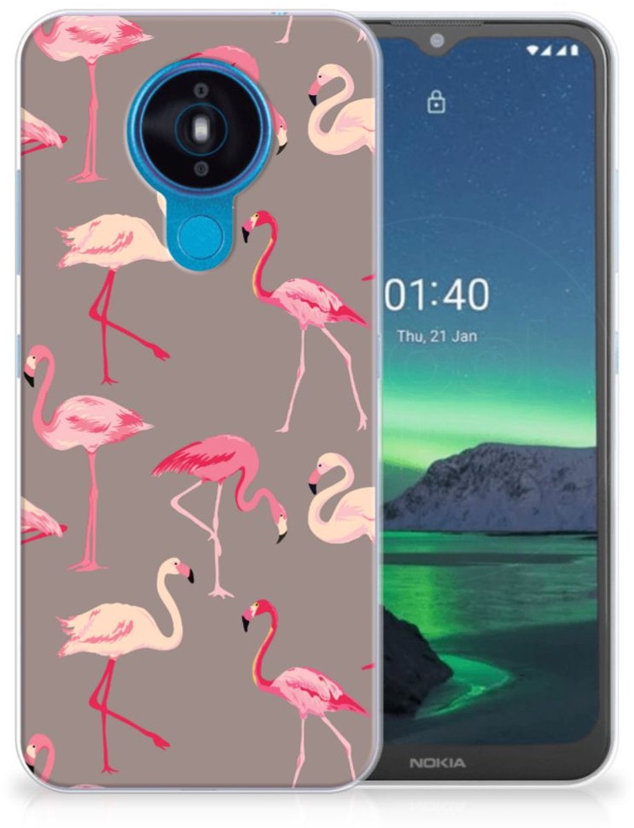 Nokia 1.4 TPU Hoesje Flamingo