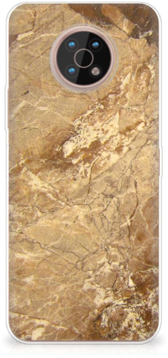 Nokia G50 TPU Siliconen Hoesje Marmer Creme
