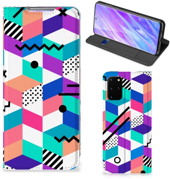Coque Stand Samsung Galaxy S20 Plus Blocs Colorés