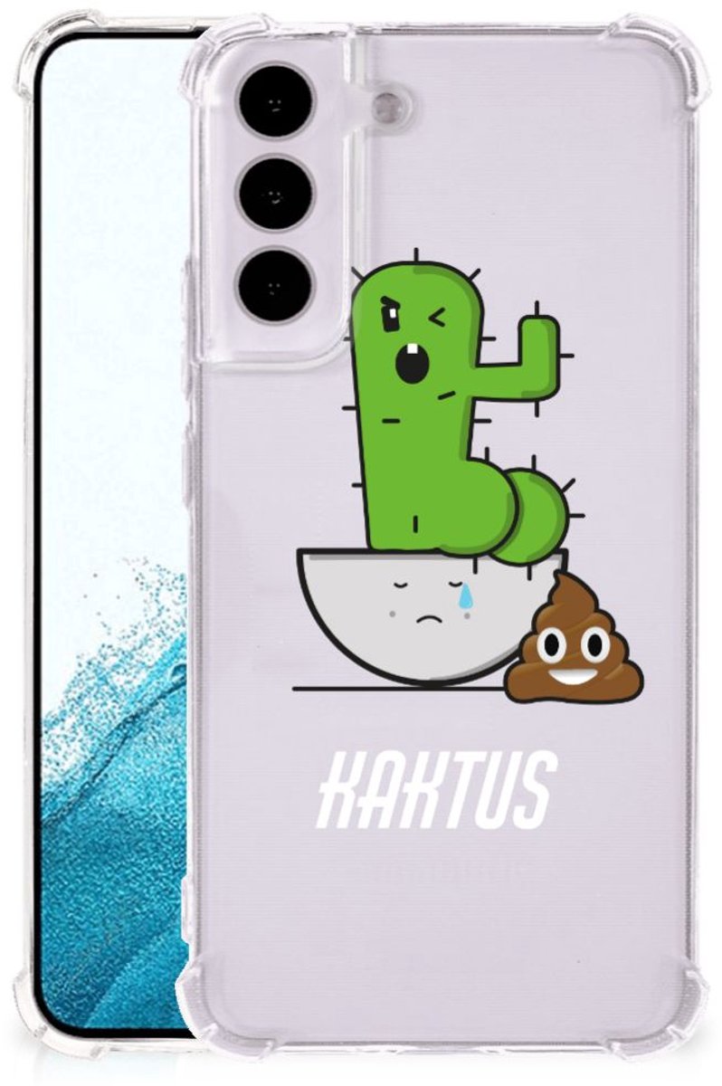 Samsung Galaxy S22 Stevig Bumper Hoesje Cactus Poo