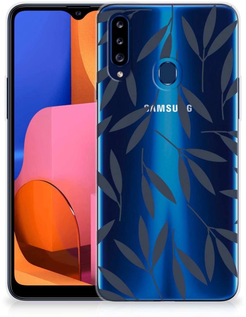 Samsung Galaxy A20s TPU Case Leaves Blue