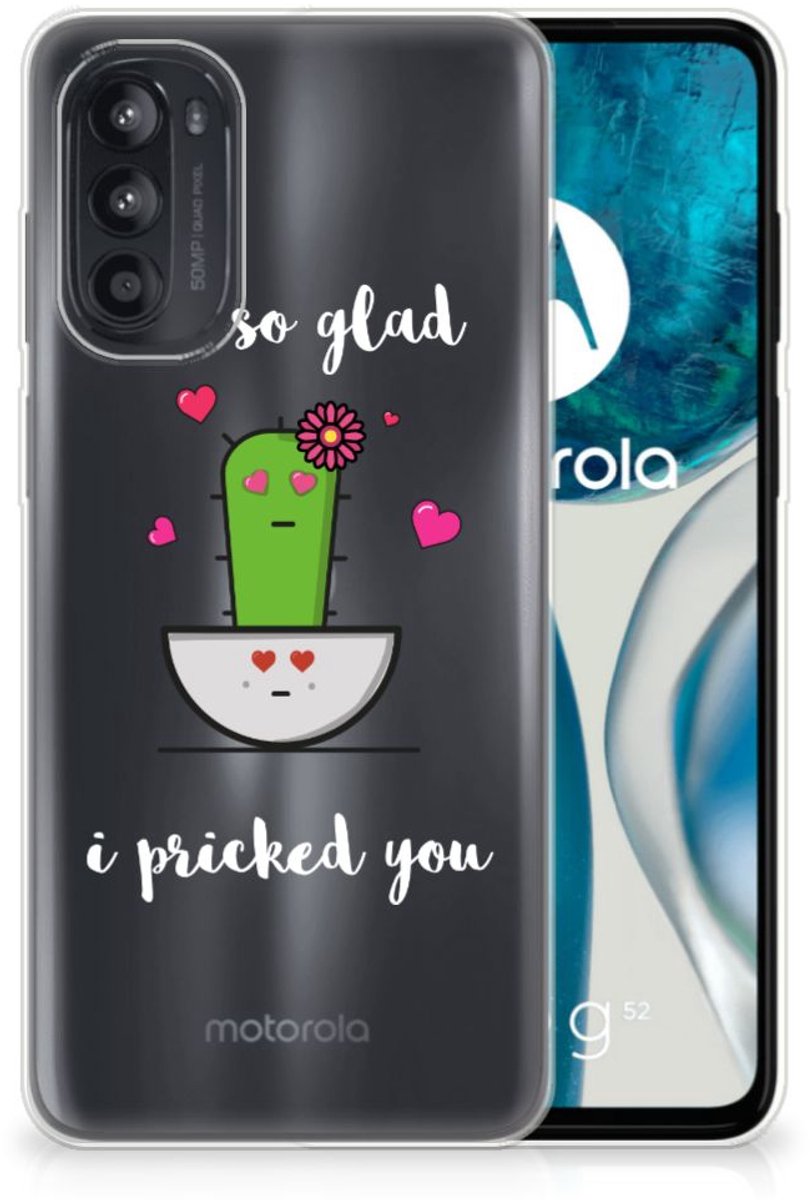 Motorola Moto G52/G82 Telefoonhoesje met Naam Cactus Glad