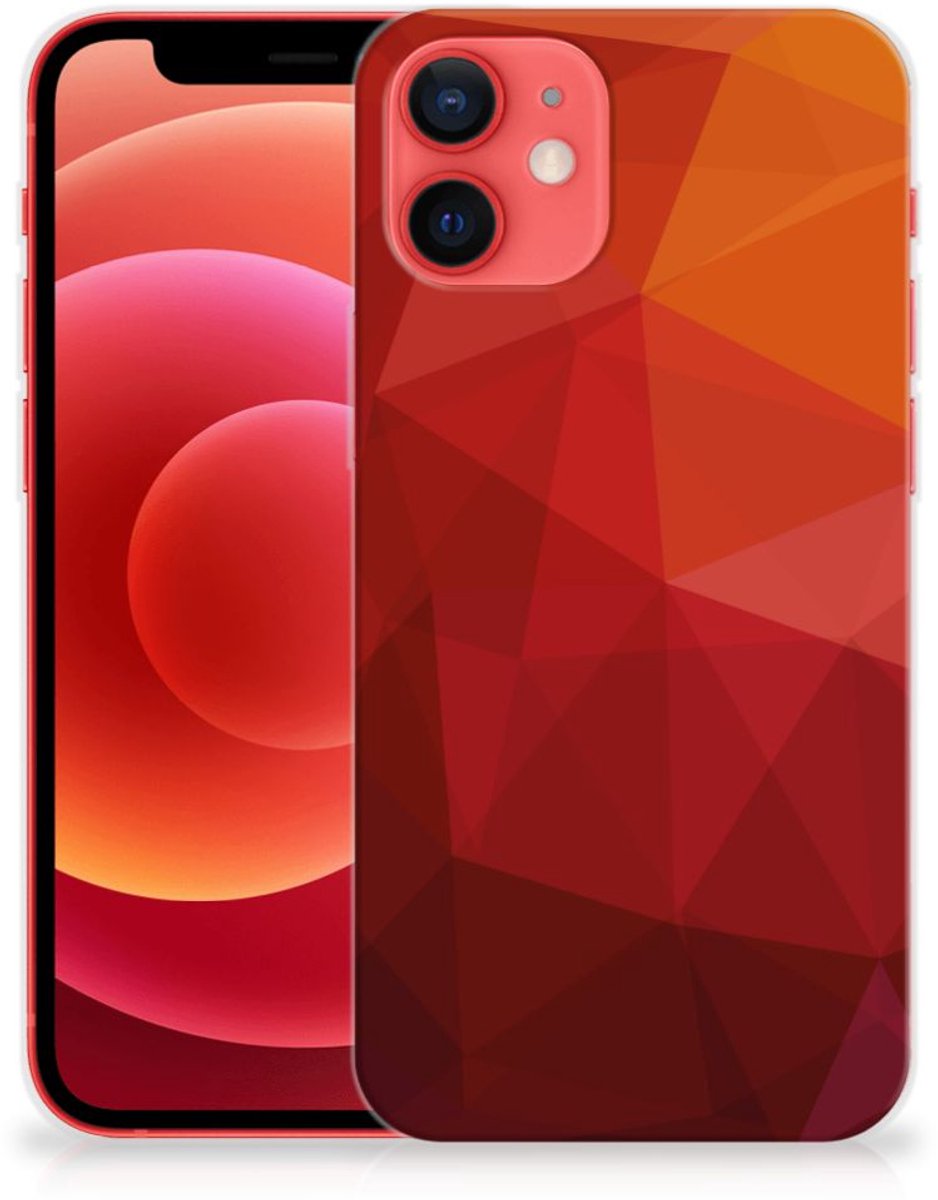TPU Hoesje voor iPhone 12 Mini Polygon Red