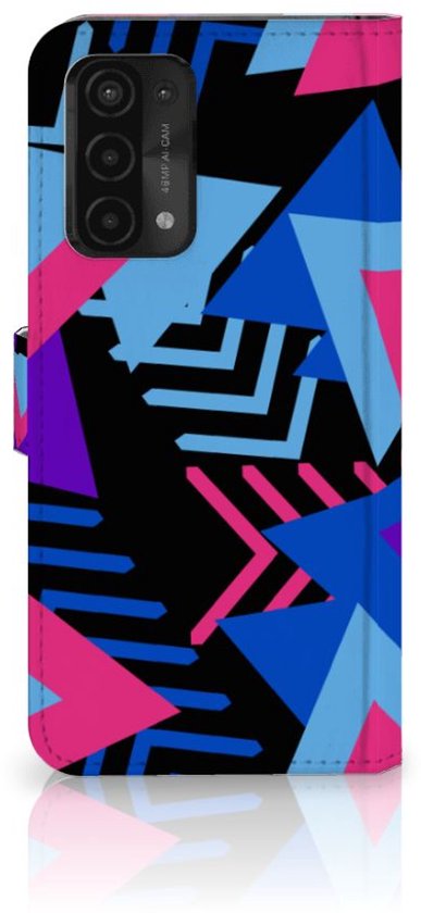 Coque de téléphone OPPO A54 5G | A74 5G | A93 5G Wallet Book Case Design Funky Triangle