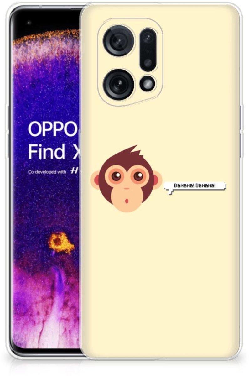 OPPO Find X5 Telefoonhoesje met Naam Monkey
