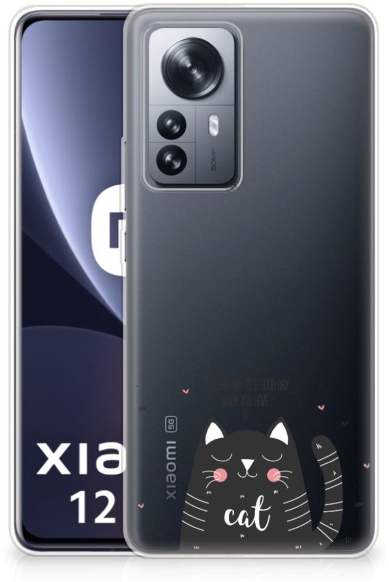 Xiaomi 12 Pro Telefoonhoesje met Naam Cat Good Day