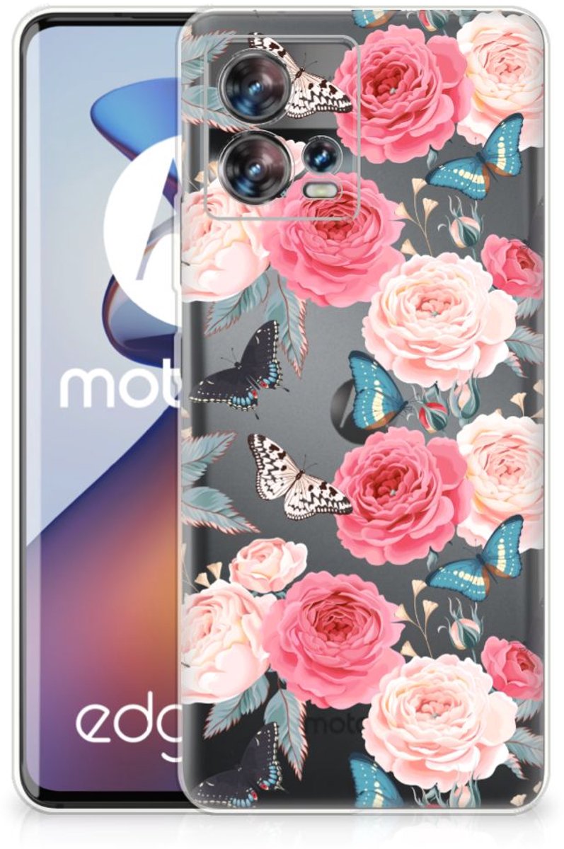 Motorola Edge 30 Fusion TPU Case Butterfly Roses