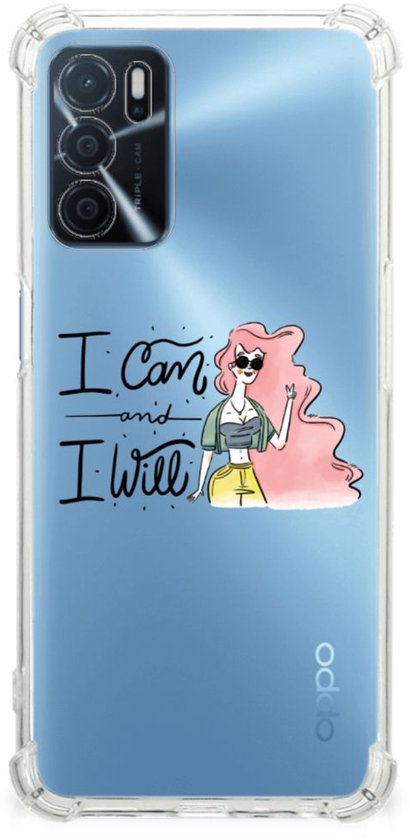 Back Cover voor OPPO A16 | A16s | A54s Stevig Bumper Hoesje i Can