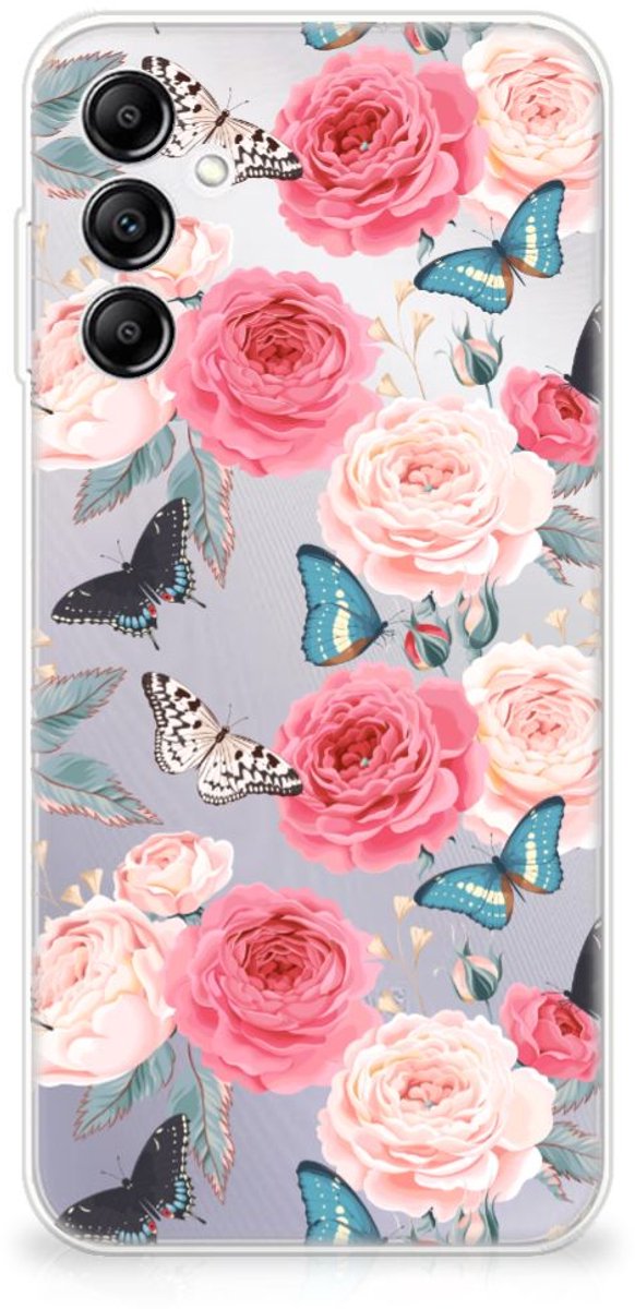 Samsung Galaxy A14 5G TPU Case Butterfly Roses