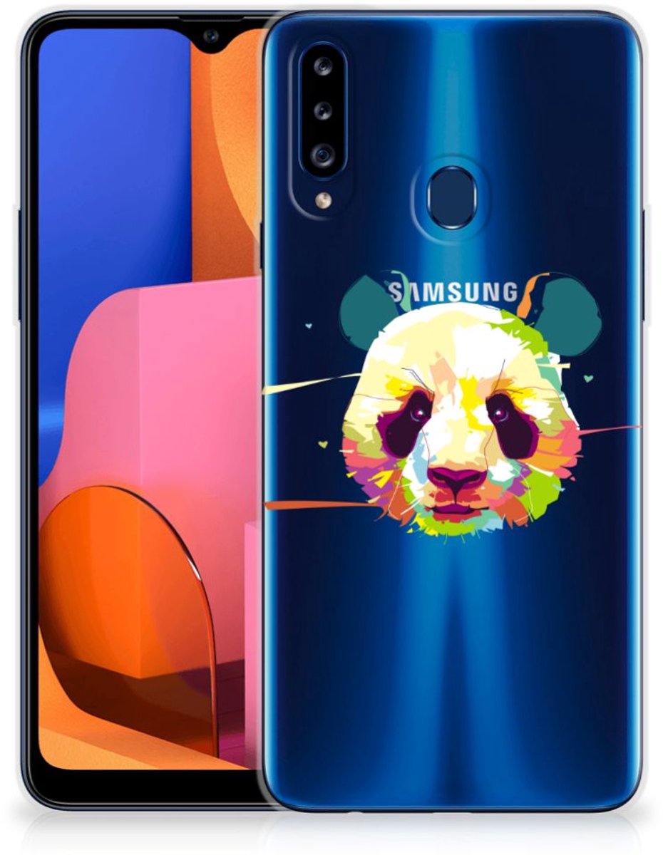 Samsung Galaxy A20s Telefoonhoesje met Naam Panda Color