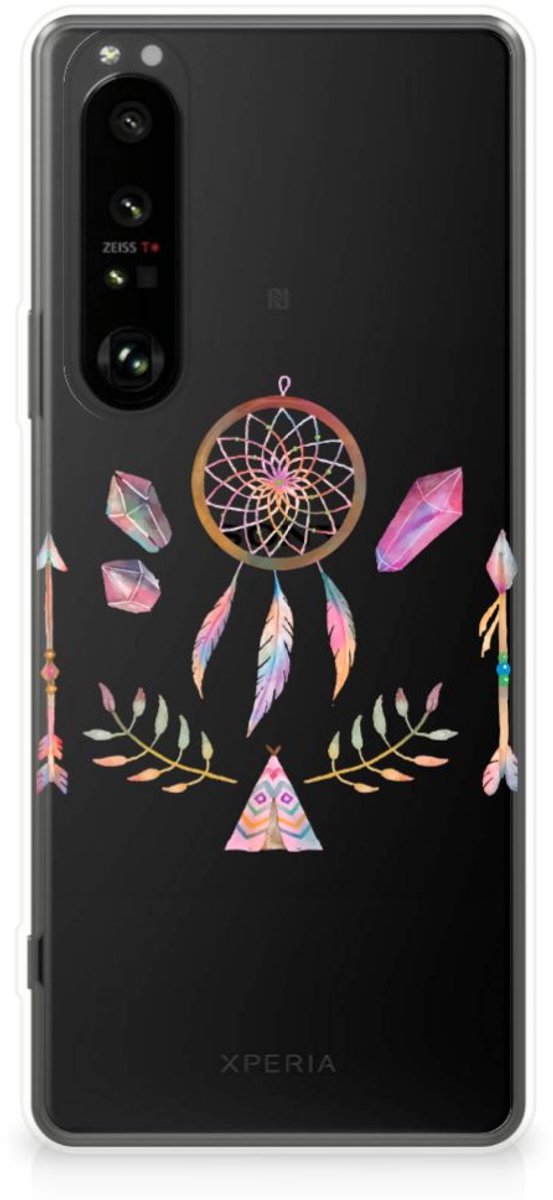 Sony Xperia 1 III Telefoonhoesje met Naam Boho Dreamcatcher