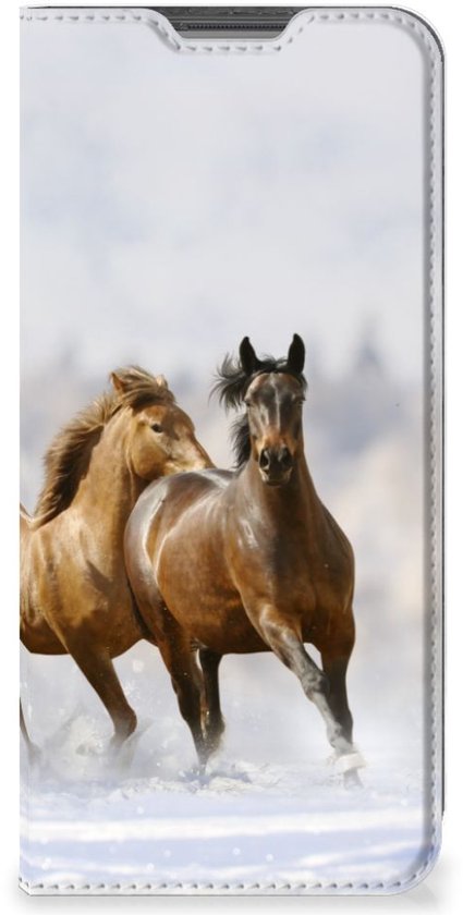 Etui portefeuille OPPO A96 | A76 Smart Cover Case Paarden