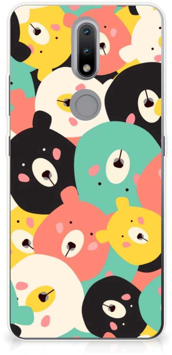 Nokia 2.4 Telefoonhoesje met Naam Bears