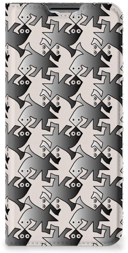 Etui Smartphone OPPO A16/A16s Book Etui Portefeuille Salamandre Gris