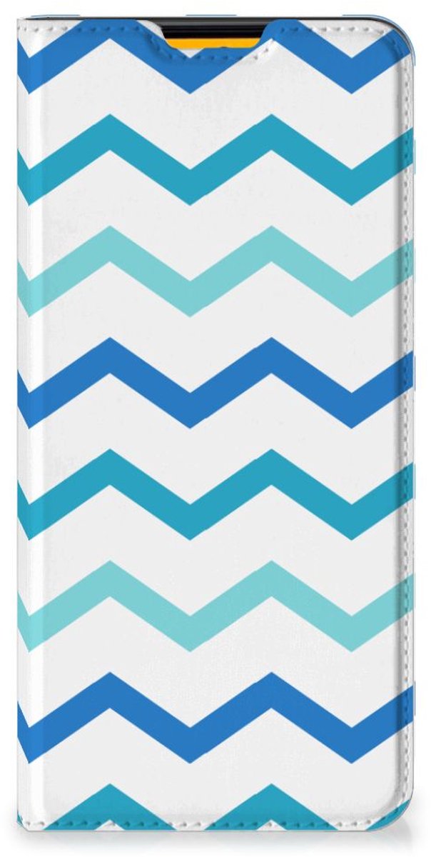 Samsung Galaxy M52 Hoesje met Magneet Zigzag Blauw