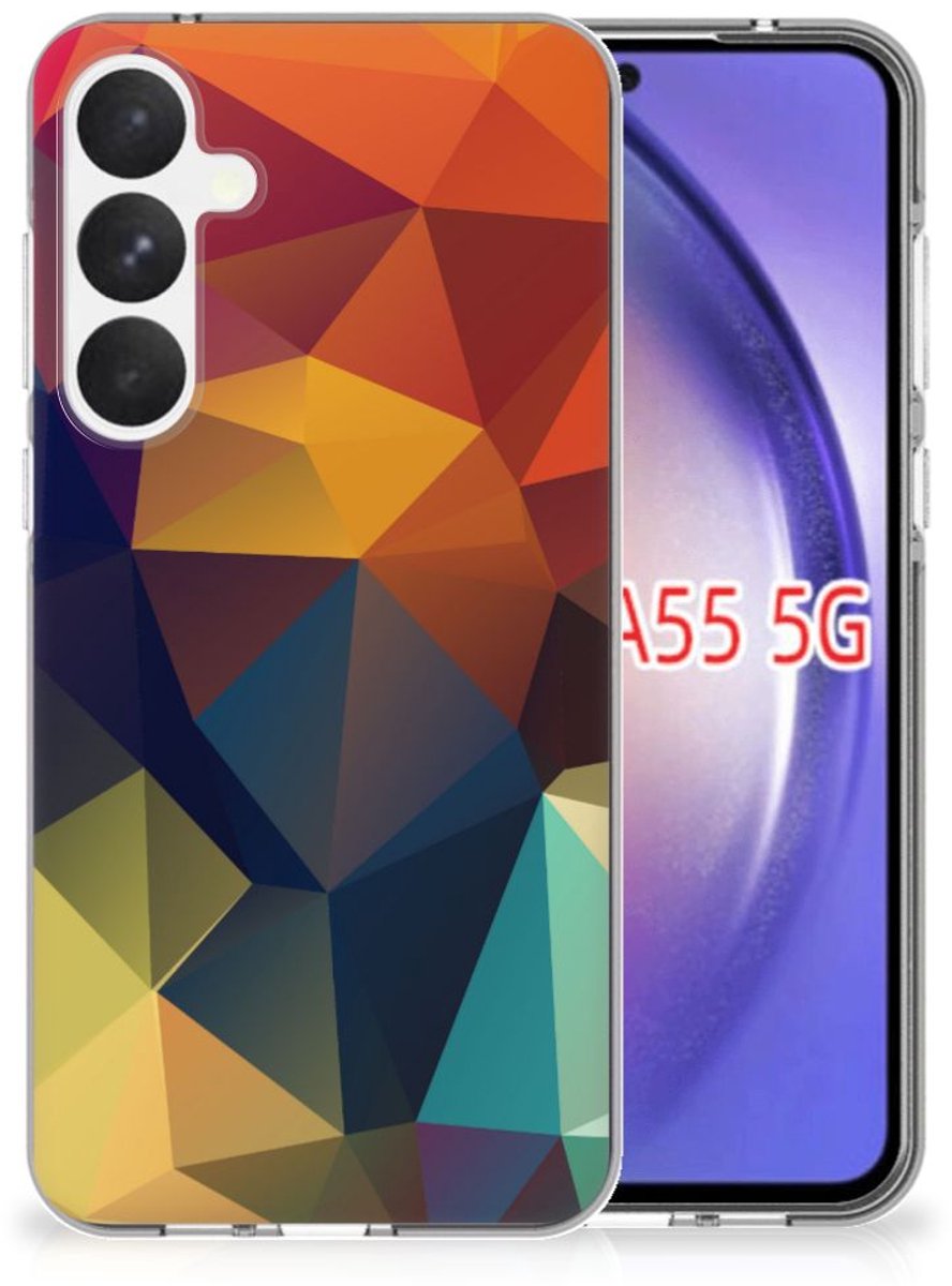 Samsung Galaxy A55 TPU Hoesje Polygon Color