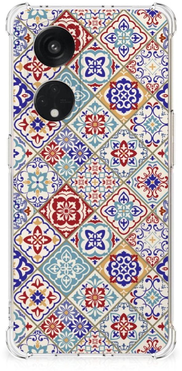 OPPO Reno8 T 5G Anti-Shock Hoesje Tiles Color