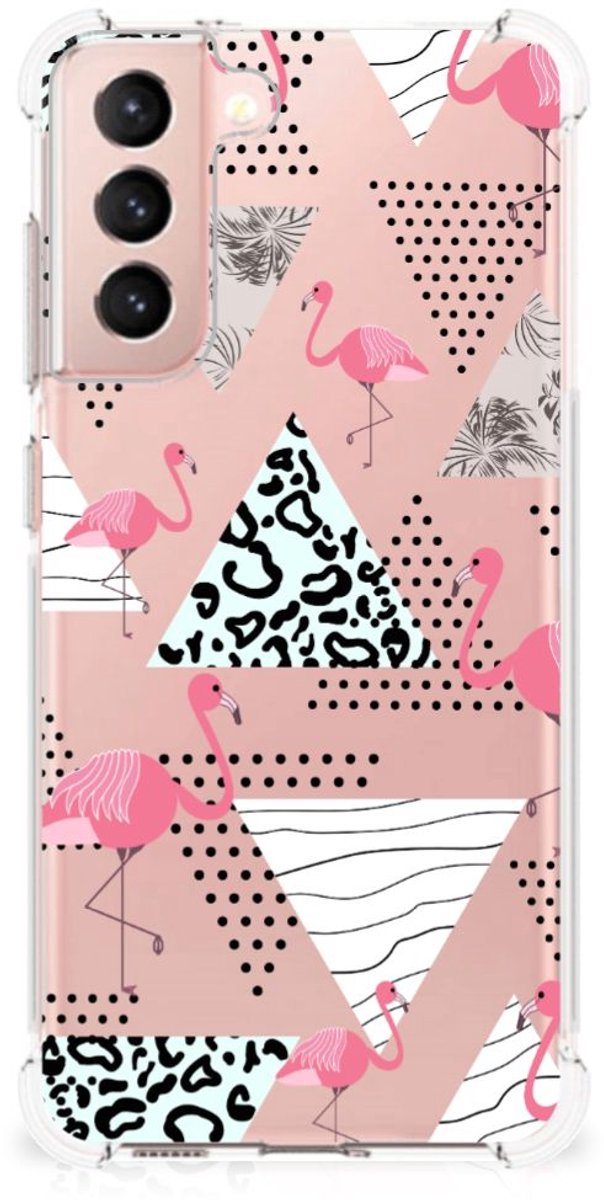 Samsung Galaxy S21 FE Case Anti-shock Flamingo Triangle