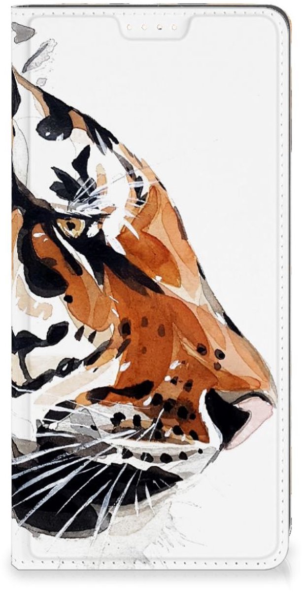 Bookcase Motorola Moto G73 Watercolor Tiger