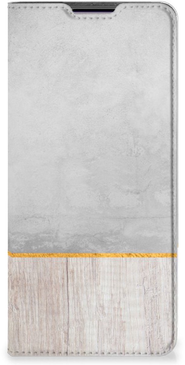 Motorola Edge 30 Pro Book Wallet Case Wood Concrete