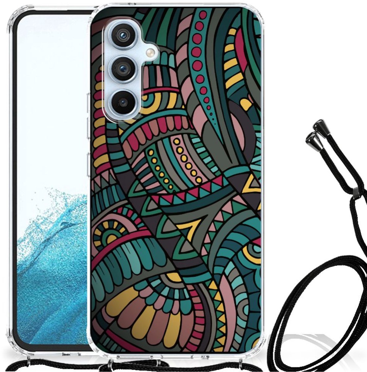 Samsung Galaxy A54 5G Doorzichtige Silicone Hoesje Aztec