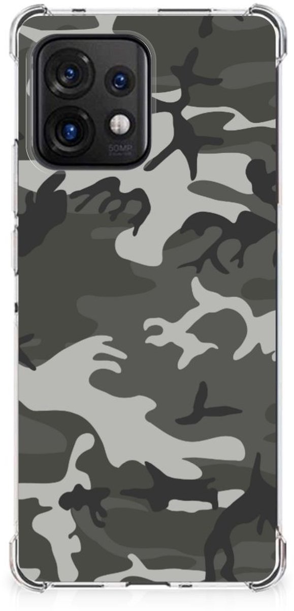 Motorola Edge 40 Pro Doorzichtige Silicone Hoesje Army Light