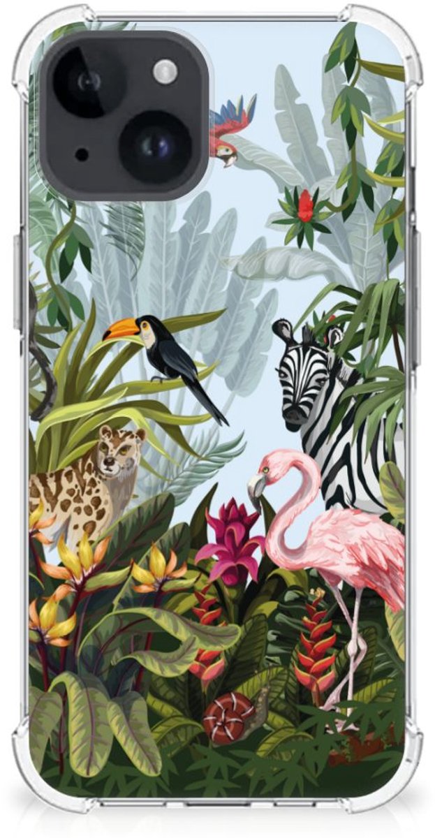 Case Anti-shock voor iPhone 15 Jungle
