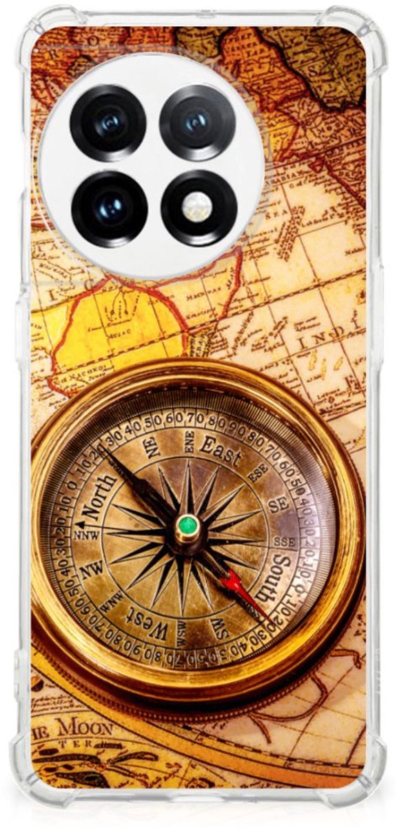 TPU Case Anti-Shock voor OnePlus 11 Telefoonhoesje met valbescherming Kompas