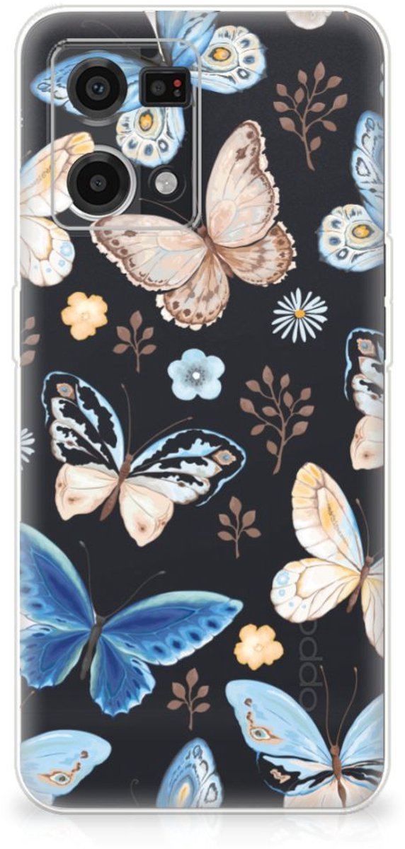 TPU Hoesje voor OPPO Reno7 4G Vlinder