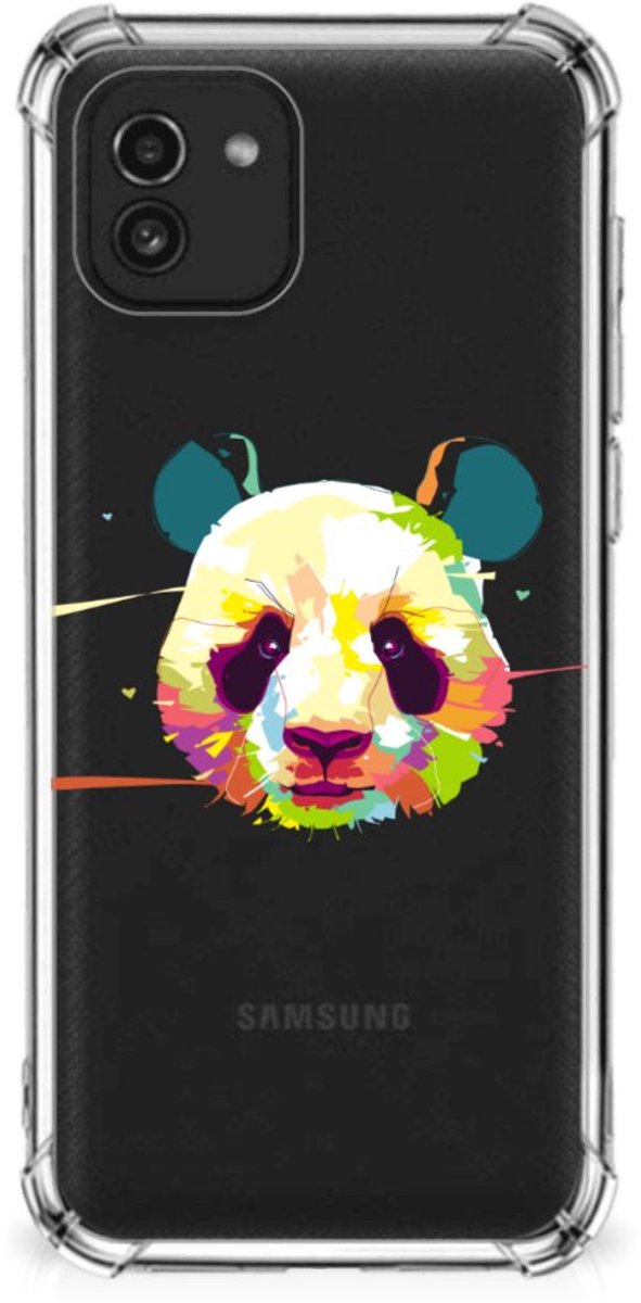 Samsung Galaxy A03 Stevig Bumper Hoesje Panda Color