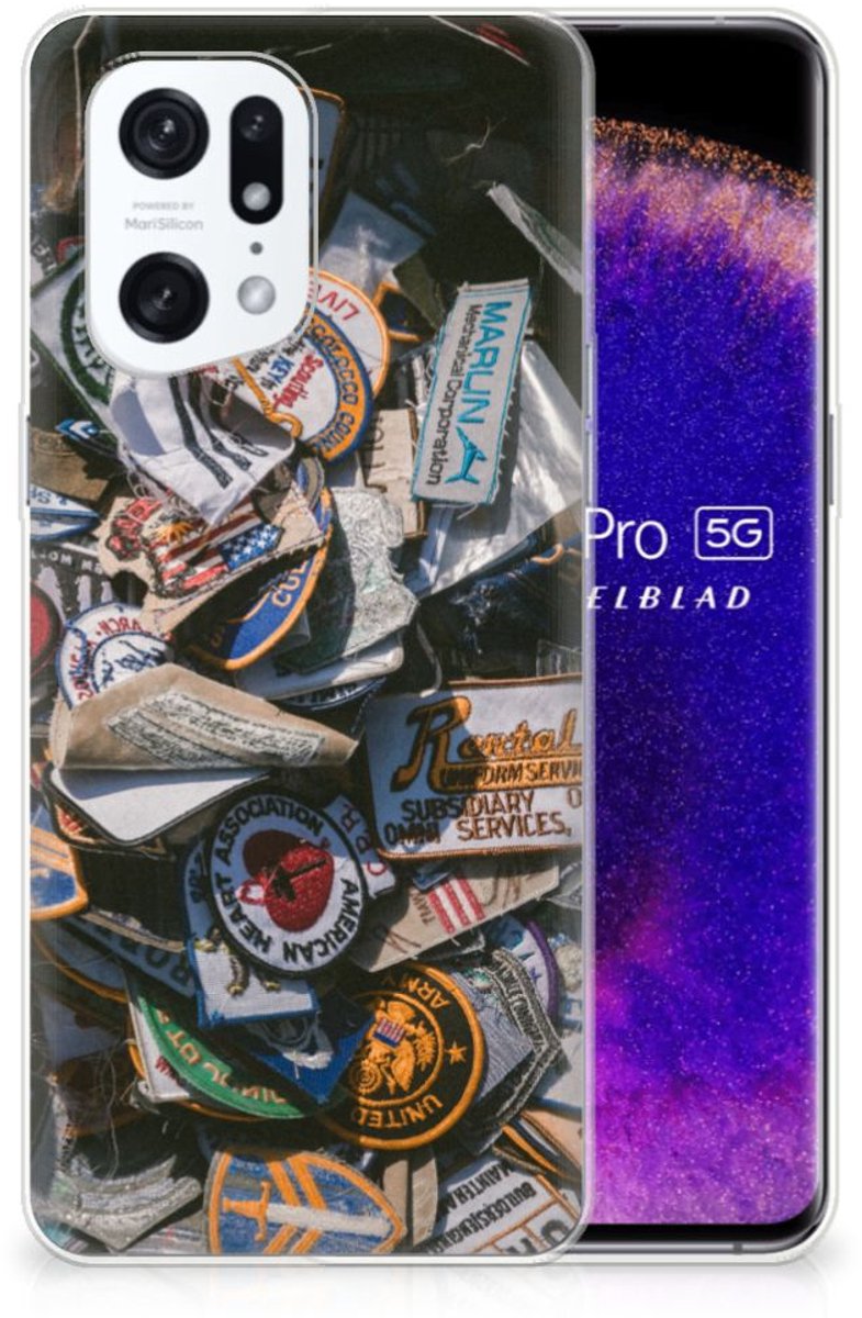 OPPO Find X5 Pro Siliconen Hoesje met foto Badges