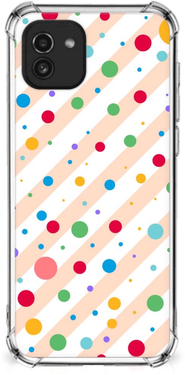 Samsung Galaxy A03 Doorzichtige Silicone Hoesje Dots