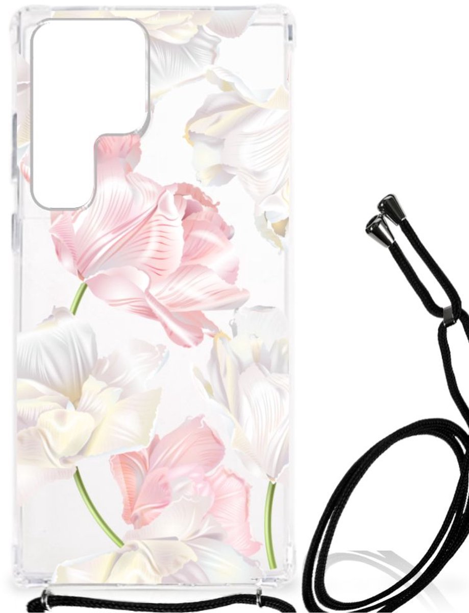 Back Cover voor Samsung Galaxy S23 Ultra Case Lovely Flowers