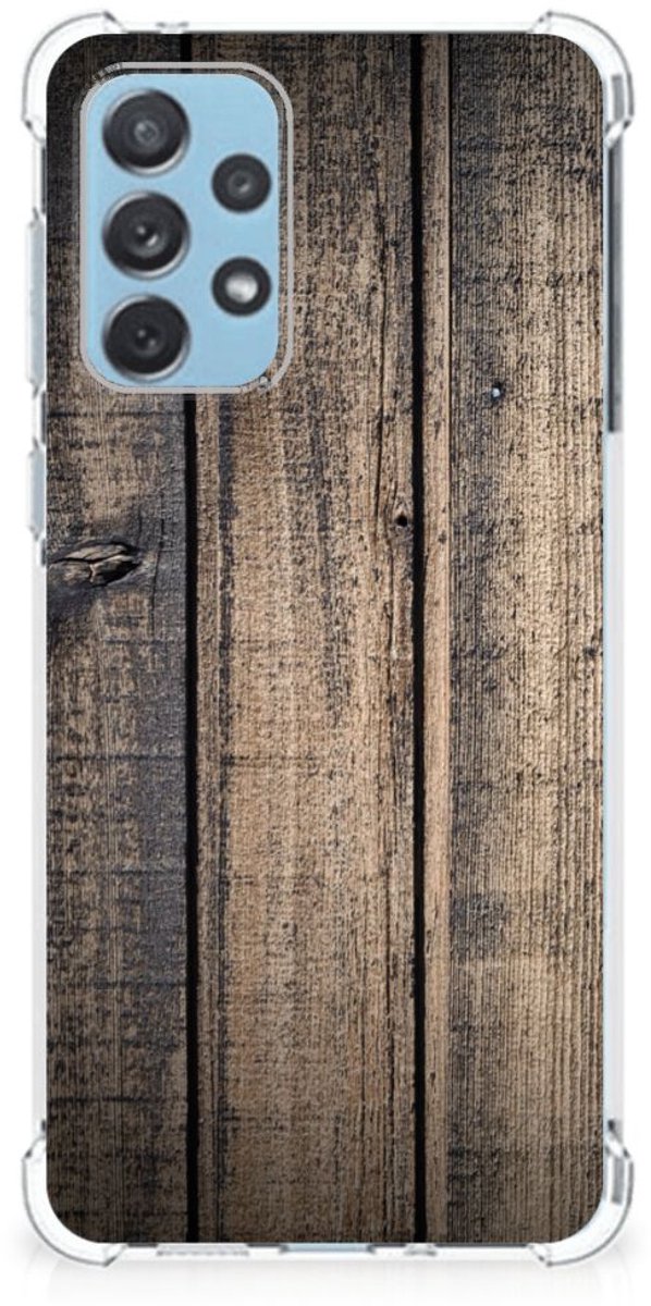 Samsung Galaxy A73 Stevig Telefoonhoesje Steigerhout