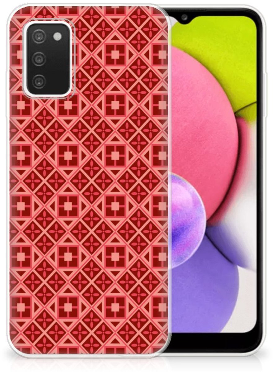 Samsung Galaxy A03S TPU bumper Batik Rood