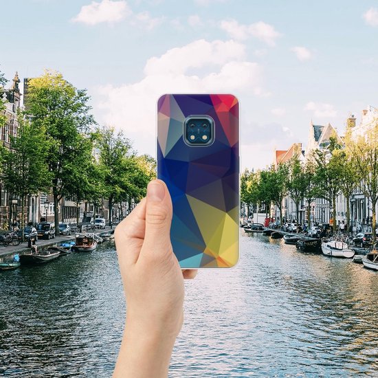 Coque Nokia XR20 Siliconen Back Cover Polygon Dark