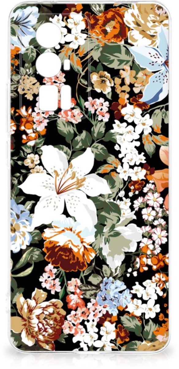TPU Case voor Xiaomi Poco F5 Pro Dark Flowers