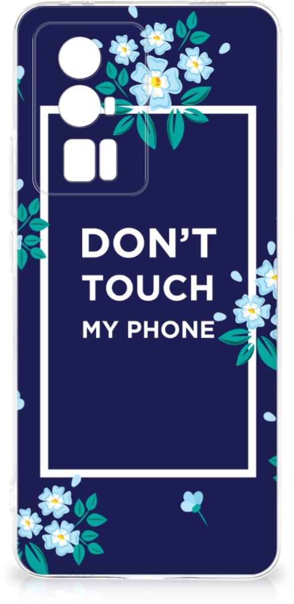 Xiaomi Poco F5 Pro Silicone-hoesje Flowers Blue DTMP