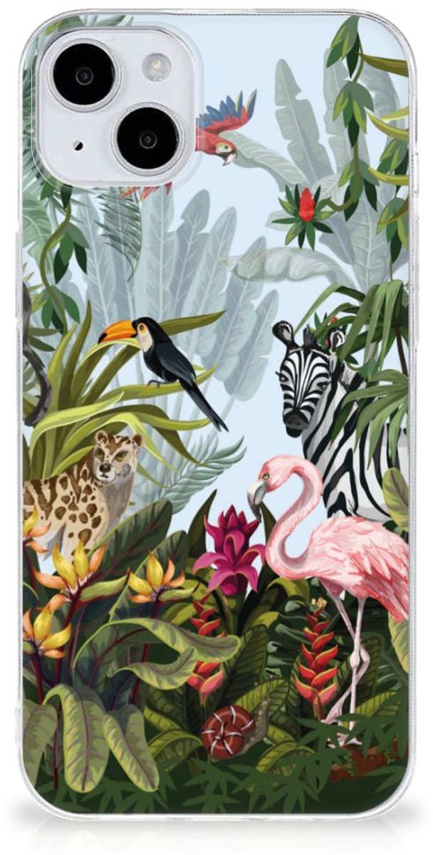TPU Hoesje voor iPhone 15 Jungle
