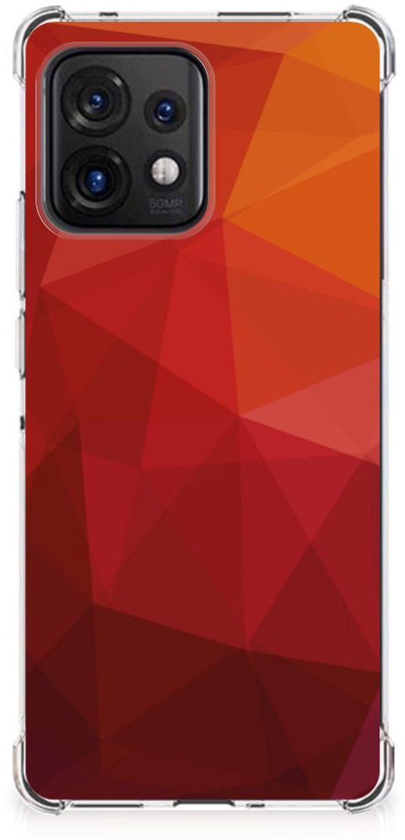 Shockproof Case voor Motorola Edge 40 Pro Polygon Red
