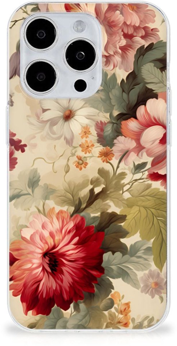TPU Case voor iPhone 15 Pro Bloemen