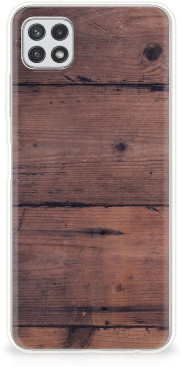 Samsung Galaxy A22 5G Bumper Hoesje Old Wood