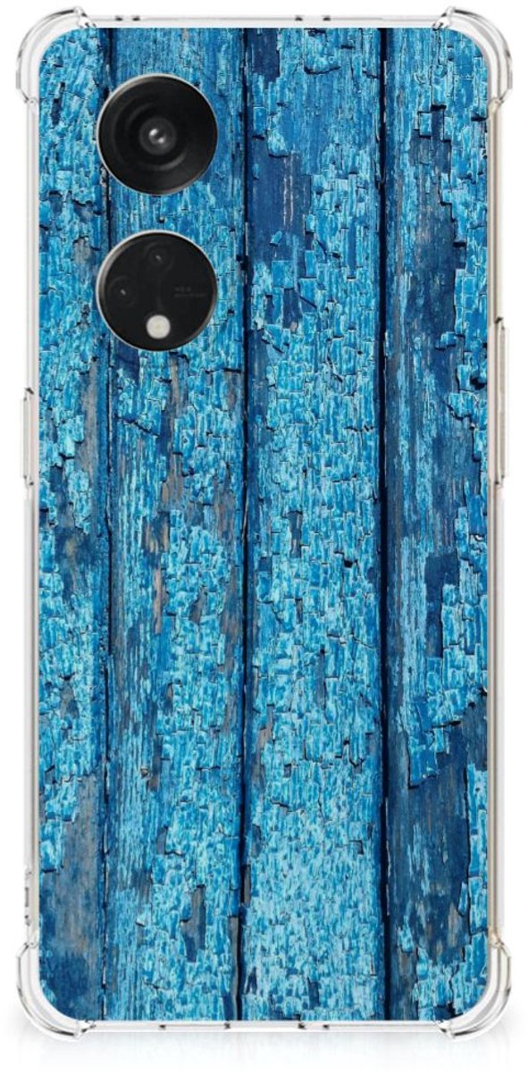 OPPO Reno8 T 5G Stevig Telefoonhoesje Wood Blue